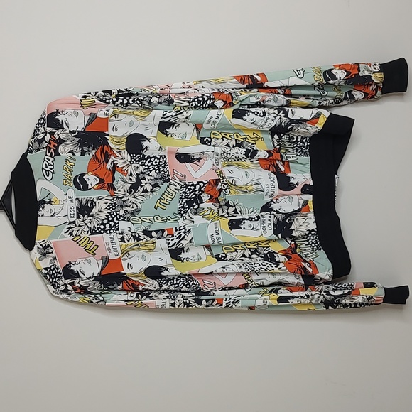 Zara Comic Print Bomber Jacket Men's XL - Picture 6 of 9